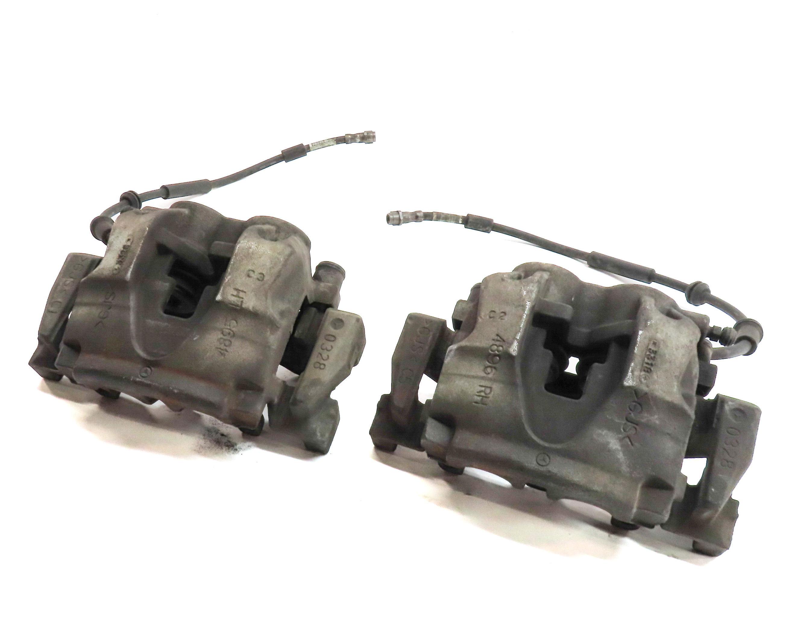 12-19 MERCEDES GL GLS ML (W166 X166) FRONT LEFT & RIGHT BRAKE CALIPER SET-2 — exact item pictured